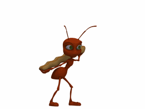 נמלה עם אוכל